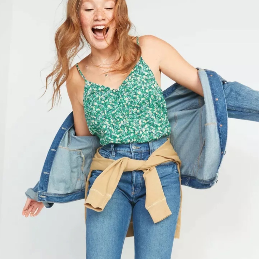 Old Navy Floral-Print Button-Down Cami Top New - Picture 3 of 4